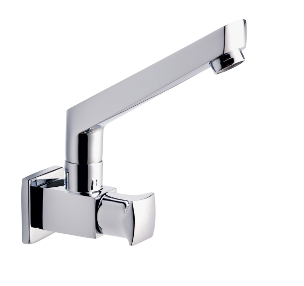 ALV-131C Sink Cock With Casted Spout Wall Mounted