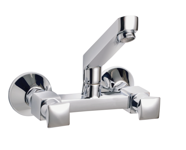 ALV-136C Sink Mixer With Casted Spout Wall Mounted