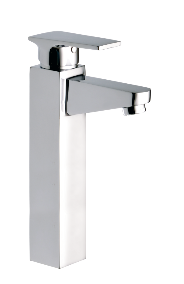 ALV-182 Single Lever Basin Mixer with extended body with 600mm Braided Hoses
