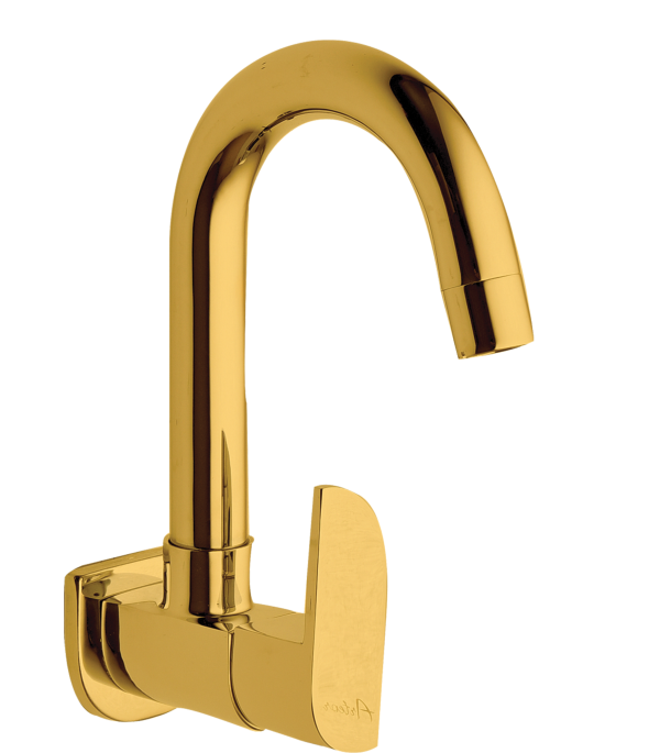 ALX-131 Sink Cock With Swivel Spout Wall Mounted(PVD)