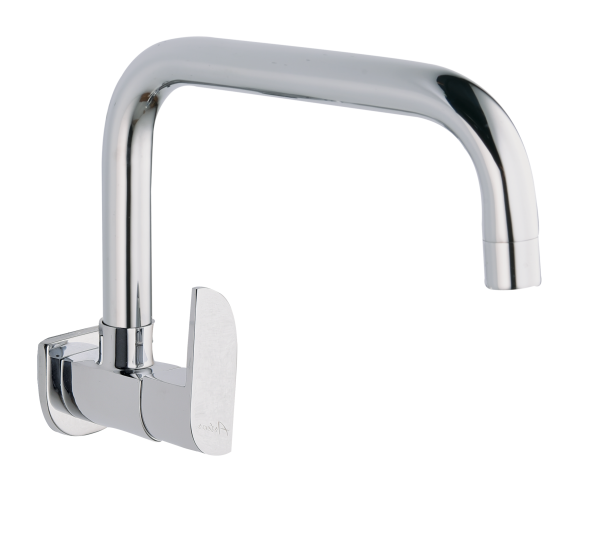 ALX-132 Sink Cock With Extended Swivel Spout Wall Mounted