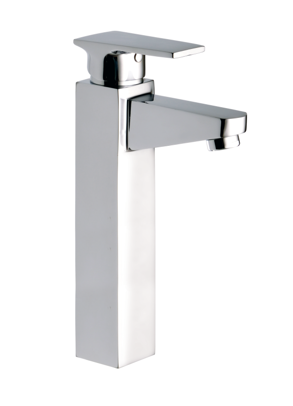 ASP-182 Single Lever Basin Mixer with extended body with 600mm Braided Hoses