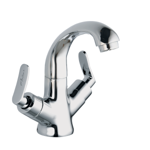 COR-105 Center Hole Basin Mixer With 450mm Braided Hoses