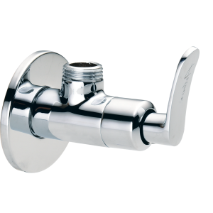 COR-121 Angular Stop Cock with Wall Flange