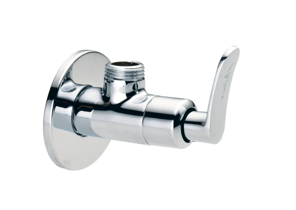 COR-121 Angular Stop Cock with Wall Flange