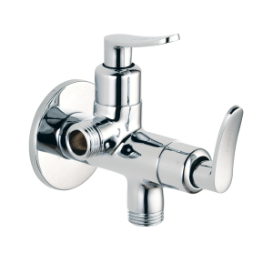 COR-122 Angular Stop Cock Dual Handle with Wall Flange