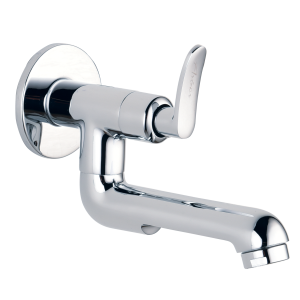 COR-135 Sink Cock With Bottom Swivel Spout Wall Mounted