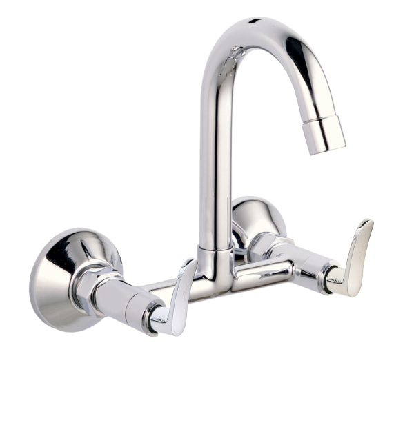 COR-136 Sink Mixer With Swivel Spout Wall Mounted