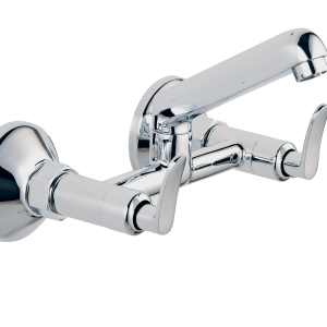 COR-136C Sink Mixer With Casted Spout Wall Mounted