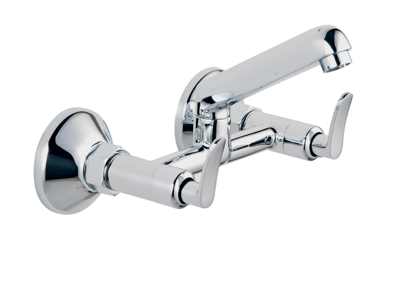 COR-136C Sink Mixer With Casted Spout Wall Mounted