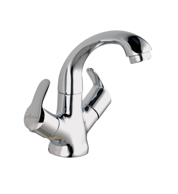 COS-105 Center Hole Basin Mixer With 450mm Braided Hoses