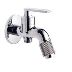 DCR-113 Bib Cock Two Way with Wall Flange