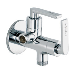 DCR-122 Angular Stop Cock Dual Handle with Wall Flange