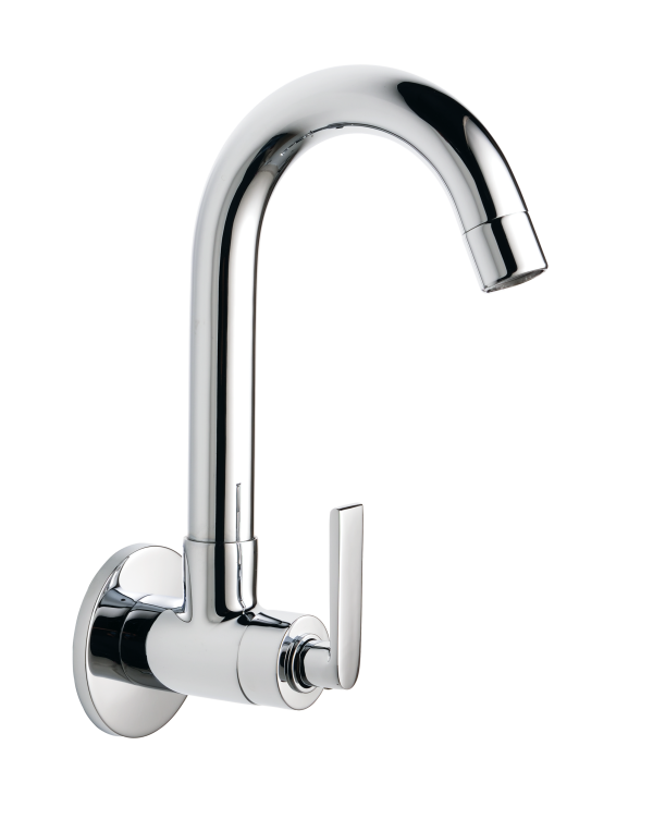 DCR-131 Sink Cock With Swivel Spout Wall Mounted