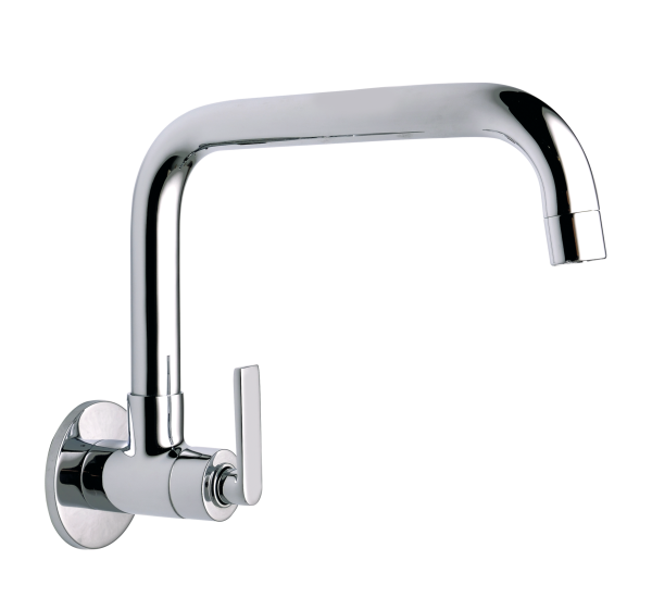 DCR-132 Sink Cock With Extended Swivel Spout Wall Mounted