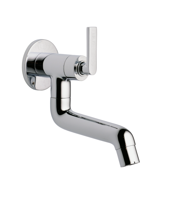 DCR-135 Sink Cock With Bottom Swivel Spout Wall Mounted