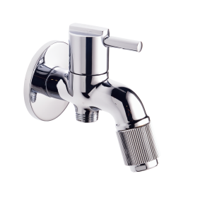 DEL-113 Bib Cock Two Way with Wall Flange