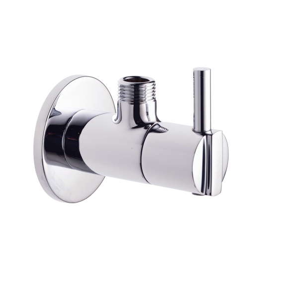 DEL-121 Angular Stop Cock with Wall Flange
