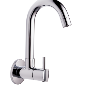 DEL-131 Sink Cock With Swivel Spout Wall Mounted