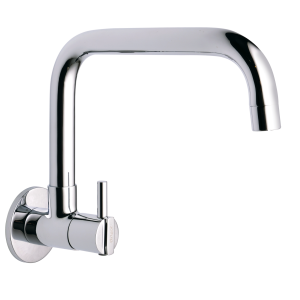 DEL-132 Sink Cock With Extended Swivel Spout Wall Mounted