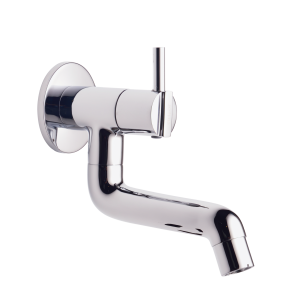 DEL-135 Sink Cock With Bottom Swivel Spout Wall Mounted