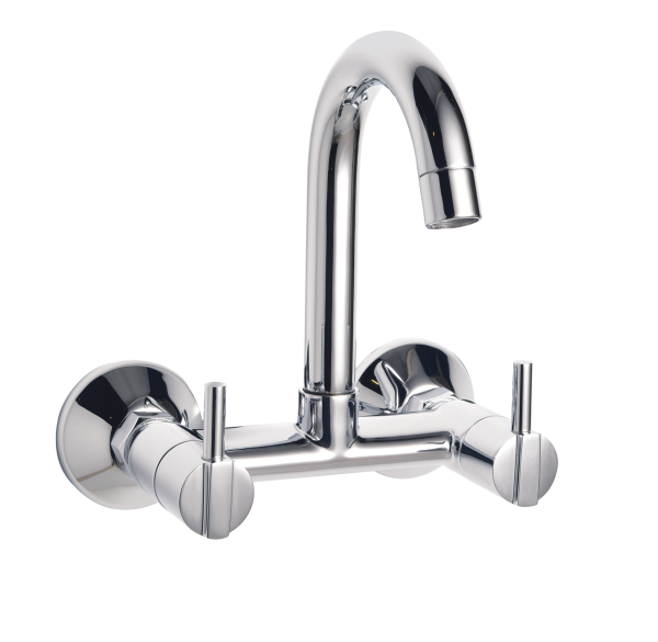 DEL-136 Sink Mixer With Swivel Spout Wall Mounted