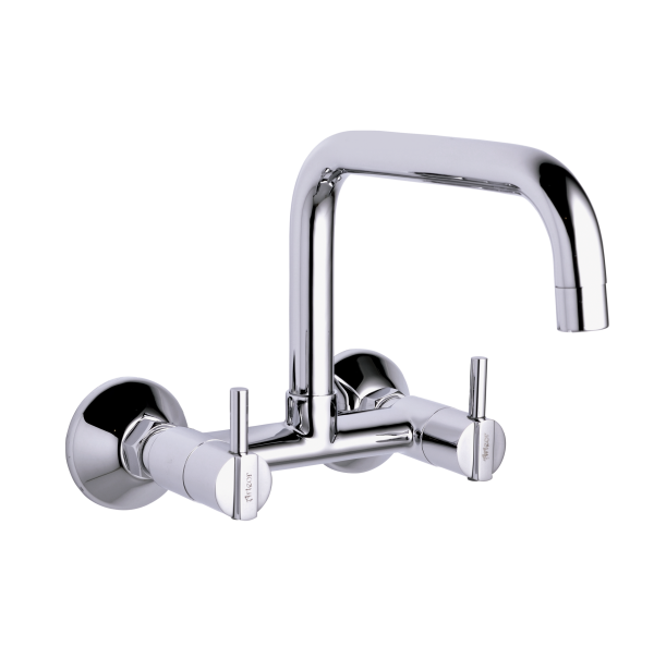 DEL-137 Sink Mixer With Extended Swivel Spout Wall Mounted