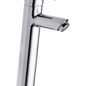 DEL-182 Single Lever Basin Mixer with extended body with 600mm Braided Hoses