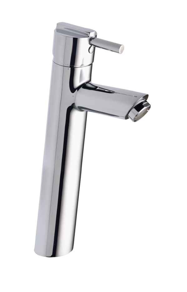 DEL-182 Single Lever Basin Mixer with extended body with 600mm Braided Hoses