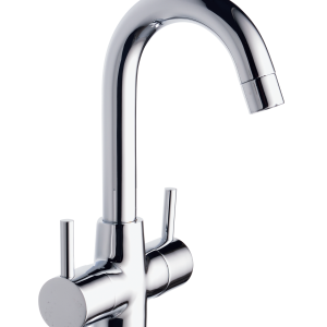 FLR-105 Center Hole Basin Mixer With 450mm Braided Hoses