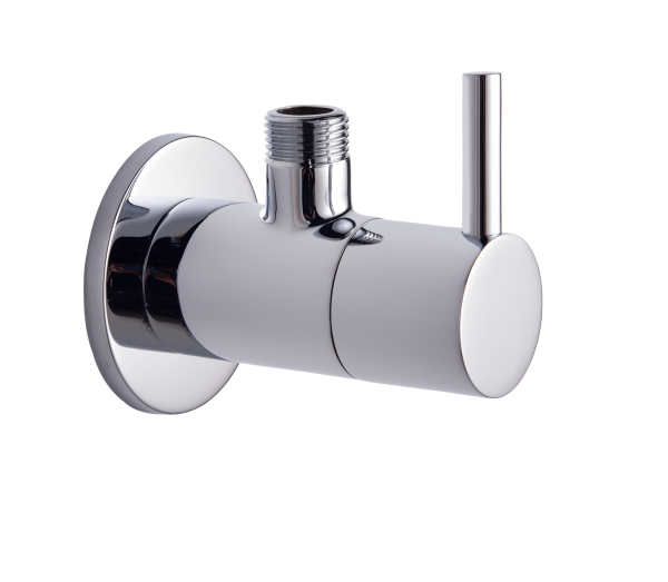 FLR-121 Angular Stop Cock with Wall Flange