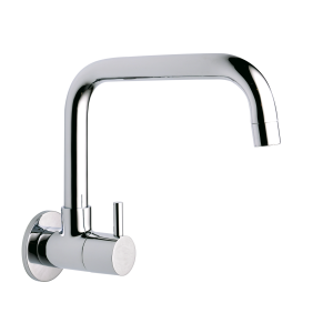 FLR-132 Sink Cock With Extended Swivel Spout Wall Mounted