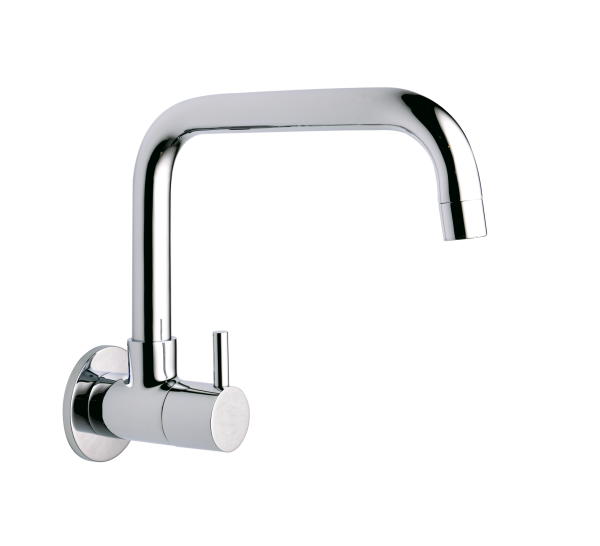 FLR-132 Sink Cock With Extended Swivel Spout Wall Mounted