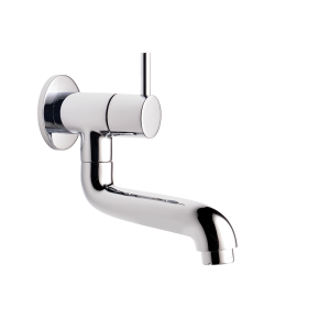 FLR-135 Sink Cock With Bottom Swivel Spout Wall Mounted