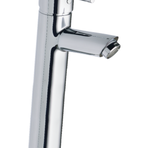 FLR-182 Single Lever Basin Mixer with extended body with 600mm Braided Hoses
