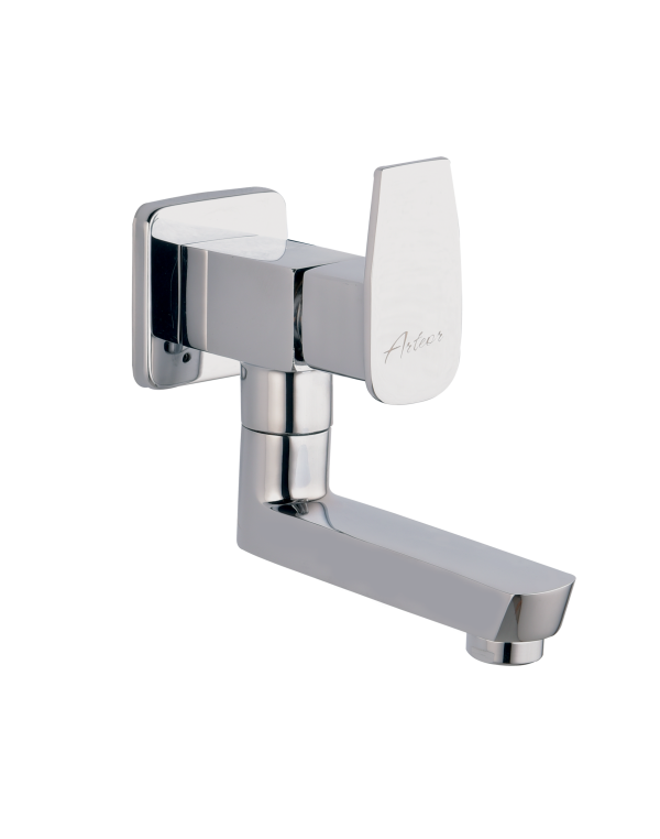 FOR-135 Sink Cock With Bottom Swivel Spout Wall Mounted