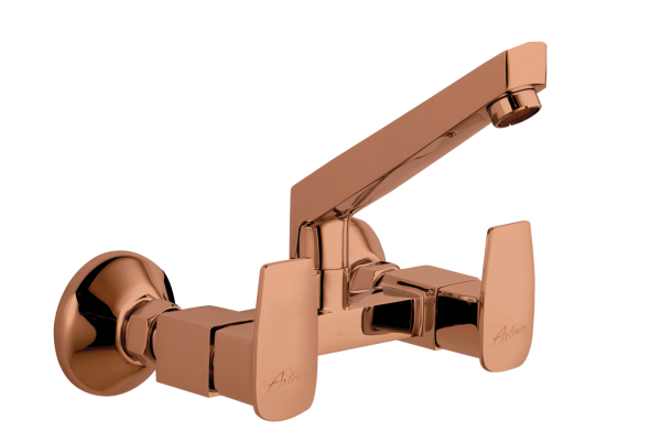 FOR-136C Sink Mixer With Casted Spout Wall Mounted(PVD)