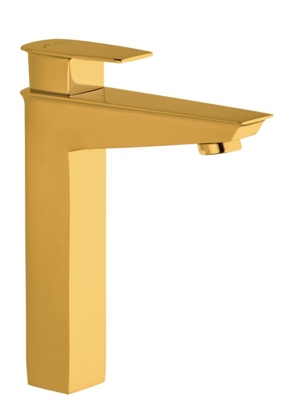 FOR-182 Single Lever Basin Mixer with extended body with 600mm Braided Hoses(PVD)