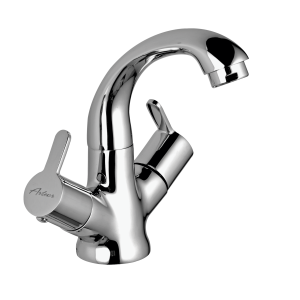FUS-105 Center Hole Basin Mixer With 450mm Braided Hoses
