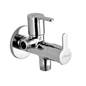 FUS-122 Angular Stop Cock Dual Handle with Wall Flange