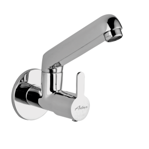 FUS-130 Sink Cock With Casted Swivel Spout Wall Mounted