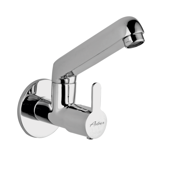 FUS-130 Sink Cock With Casted Swivel Spout Wall Mounted