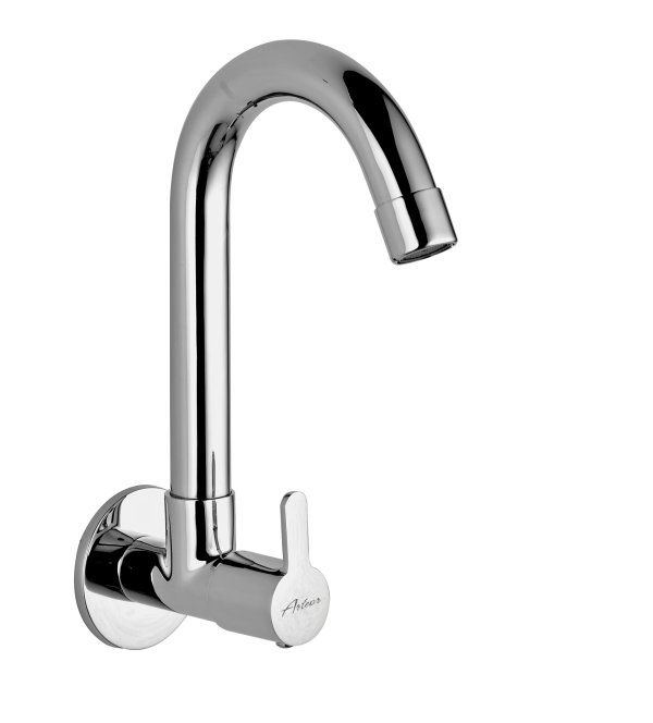 FUS-131 Sink Cock With Swivel Spout Wall Mounted