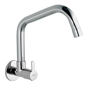 FUS-132 Sink Cock With Extended Swivel Spout Wall Mounted