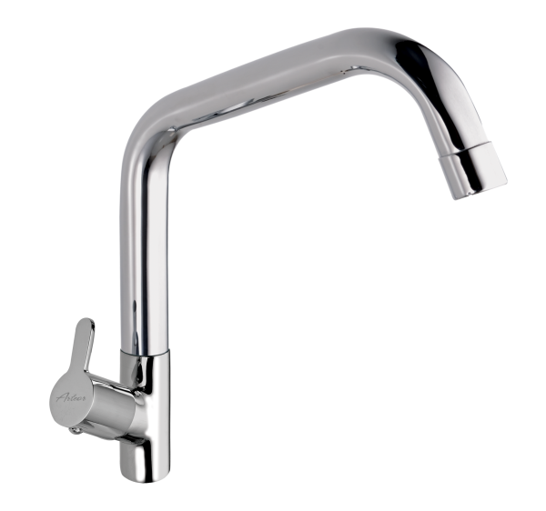FUS-134 Sink Cock With Extended Swivel Spout Table Mounted