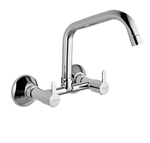 FUS-137 Sink Mixer With Extended Swivel Spout Wall Mounted