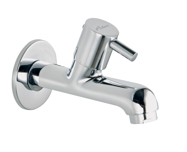 ICN-112 Long Body Bib Cock With Wall Flange