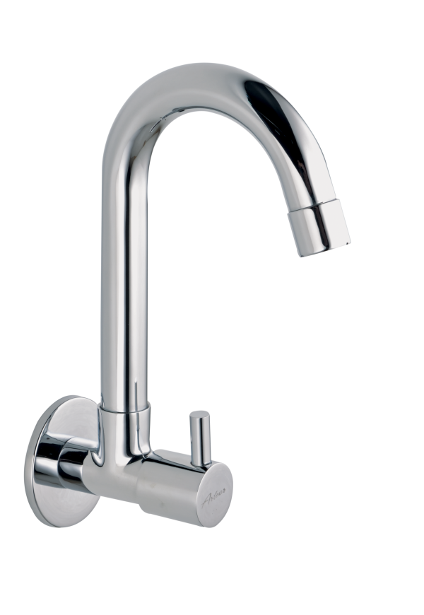 ICN-131 Sink Cock With Swivel Spout Wall Mounted