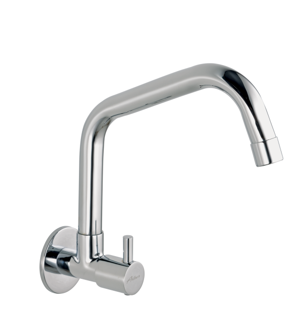 ICN-132 Sink Cock With Extended Swivel Spout Wall Mounted