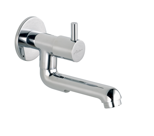 ICN-135 Sink Cock With Bottom Swivel Spout Wall Mounted